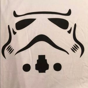 STAR WARS STORM TROOPER, Long Sleeved White T-shirt, Black Graphic, Size XL